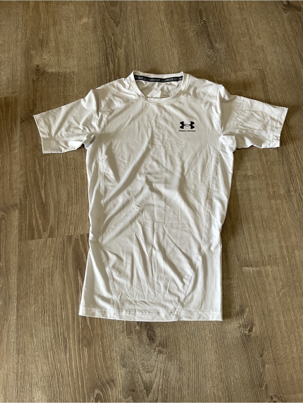 Under Armour Men’s White Crew Neck Performance Tee with Logo